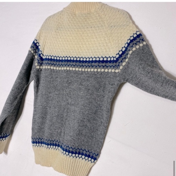 Vintage Norvyk Textured Knit Wool Crew Neck Sweater M - Picture 12 of 14